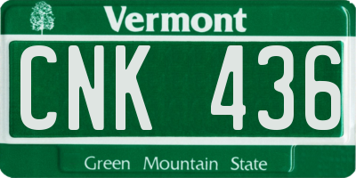 VT license plate CNK436