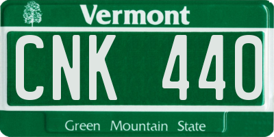 VT license plate CNK440