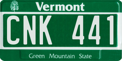 VT license plate CNK441