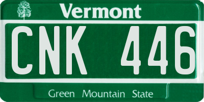 VT license plate CNK446