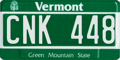 VT license plate CNK448