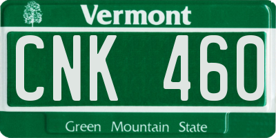 VT license plate CNK460