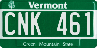 VT license plate CNK461