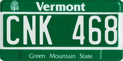 VT license plate CNK468