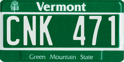 VT license plate CNK471