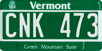 VT license plate CNK473