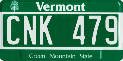 VT license plate CNK479