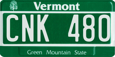 VT license plate CNK480