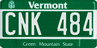 VT license plate CNK484
