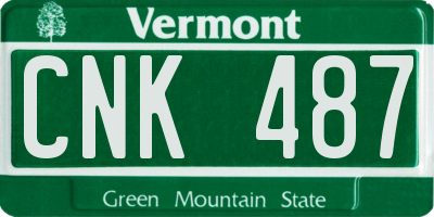 VT license plate CNK487
