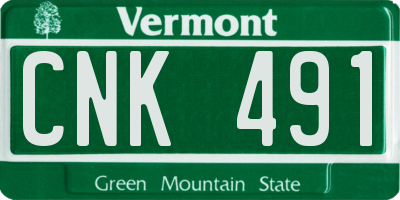 VT license plate CNK491