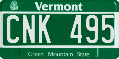 VT license plate CNK495