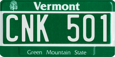 VT license plate CNK501