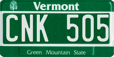 VT license plate CNK505