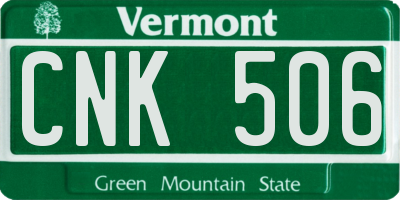 VT license plate CNK506