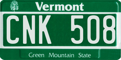 VT license plate CNK508