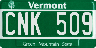 VT license plate CNK509