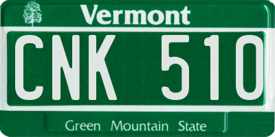VT license plate CNK510