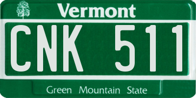 VT license plate CNK511