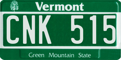 VT license plate CNK515