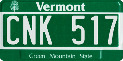 VT license plate CNK517