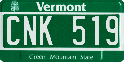 VT license plate CNK519