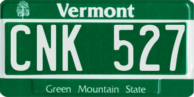 VT license plate CNK527