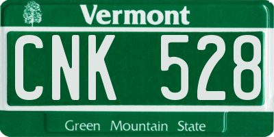 VT license plate CNK528