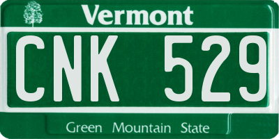 VT license plate CNK529