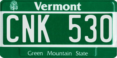 VT license plate CNK530