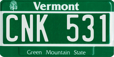 VT license plate CNK531