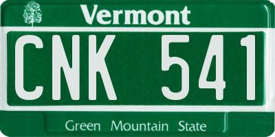 VT license plate CNK541