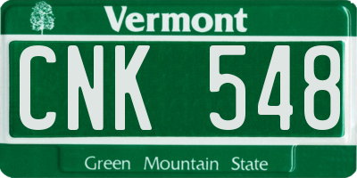 VT license plate CNK548