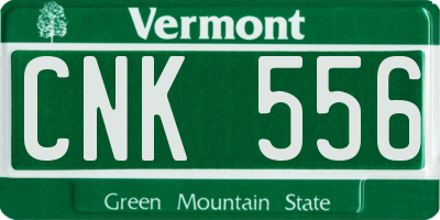 VT license plate CNK556