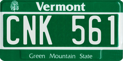 VT license plate CNK561