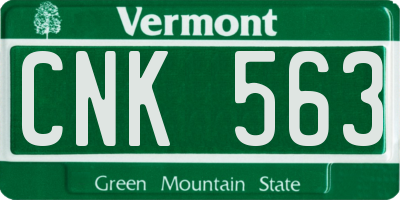 VT license plate CNK563