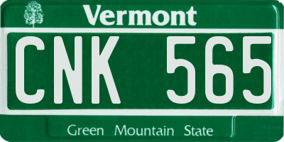 VT license plate CNK565
