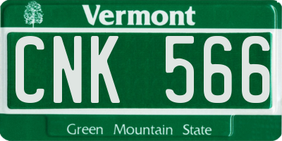 VT license plate CNK566