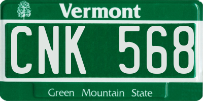VT license plate CNK568
