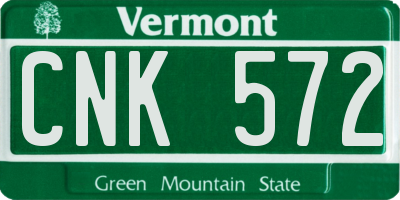 VT license plate CNK572