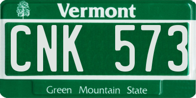 VT license plate CNK573