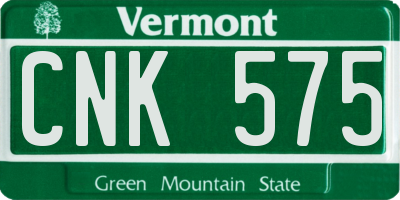 VT license plate CNK575