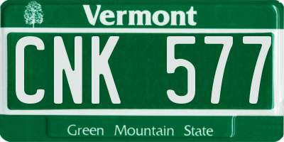 VT license plate CNK577