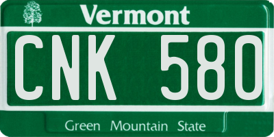 VT license plate CNK580