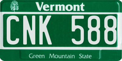 VT license plate CNK588