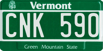 VT license plate CNK590