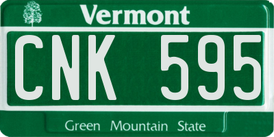 VT license plate CNK595