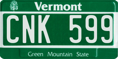 VT license plate CNK599
