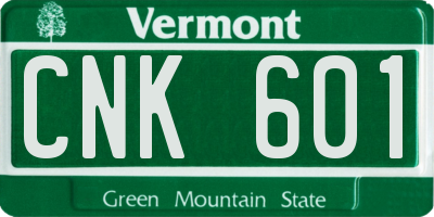 VT license plate CNK601