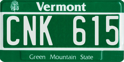 VT license plate CNK615